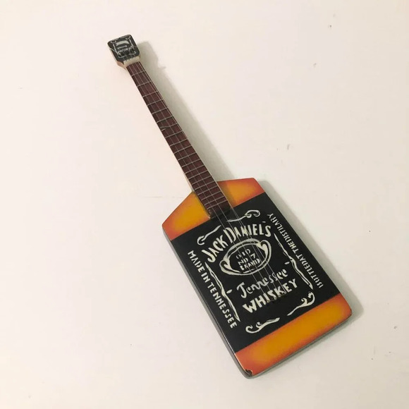 Mini Jack Daniels Display Guitar  Figurine 10 Inch and Stick on Patch - Picture 4 of 16